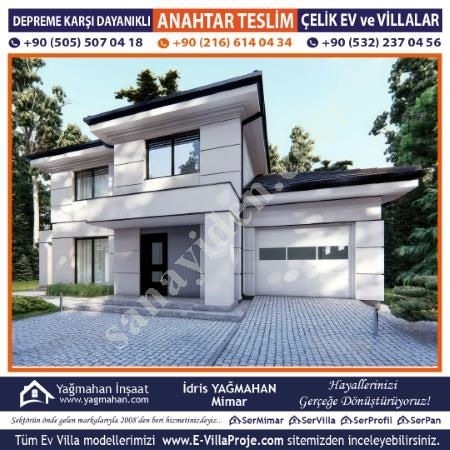 SERVİLLA'DAN 120 AY TAKSİTLE ANAHTAR TESLİM VİLLA, Çelik Konstrüksiyon