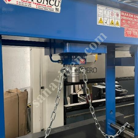 HYDRAULICSAN BRAND  100 TON  MOTORIZED, ARM-OPERATED, MOVING CYLINDER  HYDRAULIC WORKSHOP PRESS, Workshop Type Press