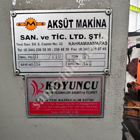 AKSÜT BRAND 125 TON STEEL BODY ECCENTRIC PRESS, Eccentric Press