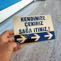 CAM KAPI, ÇEKINIZ IŞARETI, SÜRGÜLÜ KAPI DIKKAT, SAĞA ÇEKINIZ METAL ETIKET, SAĞA ÇEKINIZ ETIKETI,METAL ETIKET, LAZER BASKI, Advertising & Promotion