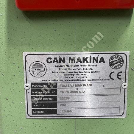 CAN MAKİNA PA 75 3000 DD POLİSAJ MAKİNESİ, Makina