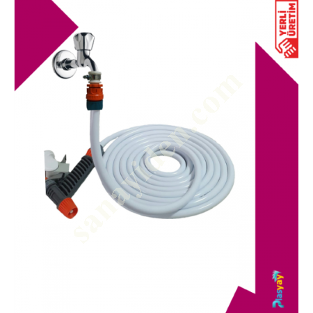 PRESSURIZED FLAT IRRIGATION AND WASHING HOSE SET 7.5 METERS, Water Hose