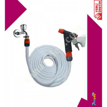 FLAT IRRIGATION AND WASHING HOSE SET 15 METERS, Water Hose