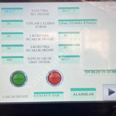 FULLY AUTOMATIC FREEZE DRYER (LYOPHILIZER), Food Industry