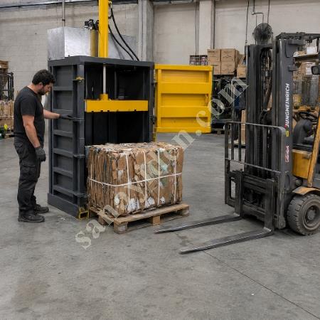 MT MAKİNA DB-50 ENDÜSTRİYEL DİKEY BALYA PRESİ – YÜKSEK KAPASİTELİ ATIK BALYALAMA MAKİNESİ, Geri Dönüşüm Makineleri