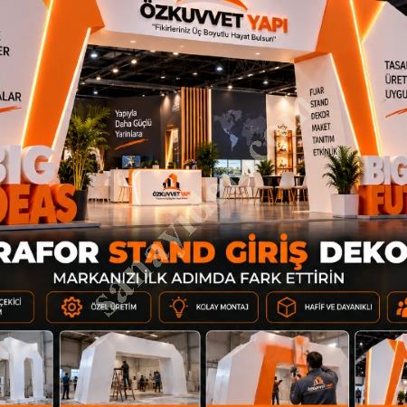 STRAFOR STAND GİRİŞ DEKORU 3D TASARIM ÜRETİMİ, Yapı İnşaat