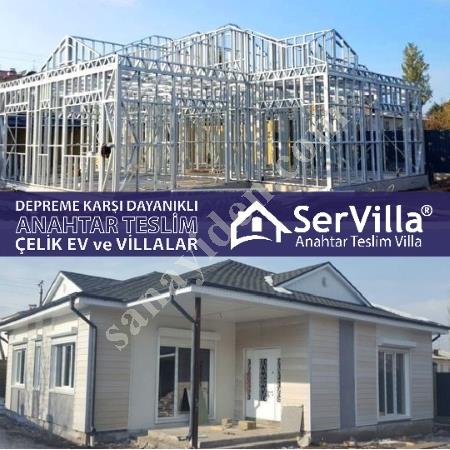 SERVİLLA ÇELİK EV VİLLA SİSTEMLERİ PROJE SUNUMU - 635 MODELİ, Yapı İnşaat