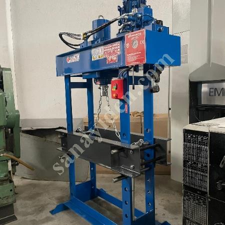 HYDRAULICSAN BRAND  100 TON  MOTORIZED, ARM-OPERATED, MOVING CYLINDER  HYDRAULIC WORKSHOP PRESS, Workshop Type Press