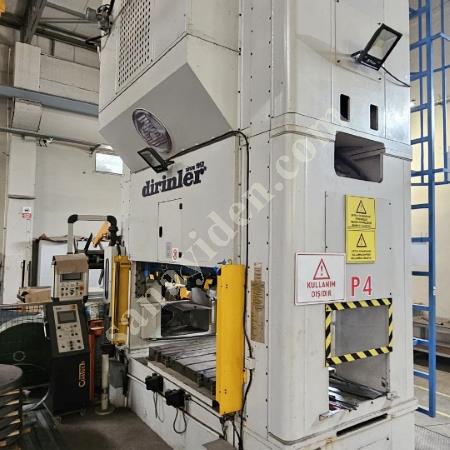 500 TON DİRİNLER MARKA KNUCKLE JOİNT PRES HAT HALİNDE VERİLİYOR ÇALIŞIR DURUMDA, Eksantrik Pres