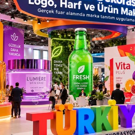 TÜRKİYE FUAR DEKORASYONU, 3D LOGO, STRAFOR HARF VE DEV ÜRÜN MAKETİ, Yapı İnşaat