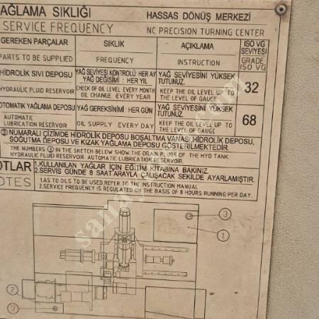 SERVİSTEN GARANTİLİ  CNC TORNA  05367094157, Makina