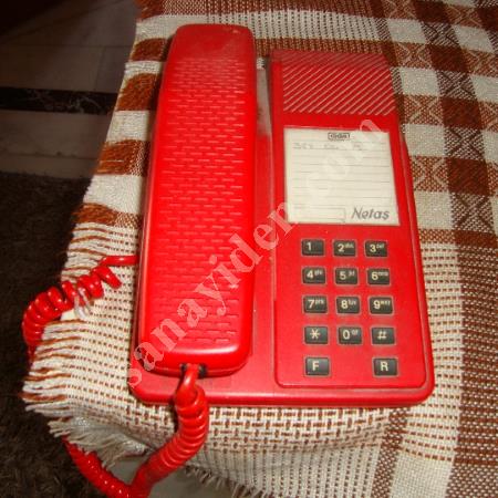 TELEFON KUTUSU NETAŞ MARKA CALIŞIR DURUMDA  MASA ÜSTÜFON KIRMIZI RENK MEVCUT, Diğer