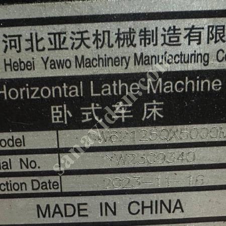 2023 MODEL  ÇAP 1250 BOY 5000 KULLANICIDAN SATIŞA ÇIKMIŞTIR, Makina