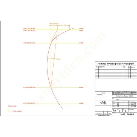 GLEASON 300TWG ELMAS BİLEME DİSKİ M:4.74 PA:23° - Q140X40XQ52 (GDF DRESSİNG DİSC), Hırdavat Ve Nalbur