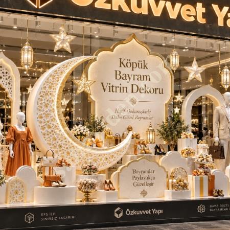 KÖPÜK BAYRAM VİTRİN DEKORU ÖZEL TASARIMI, Yapı İnşaat