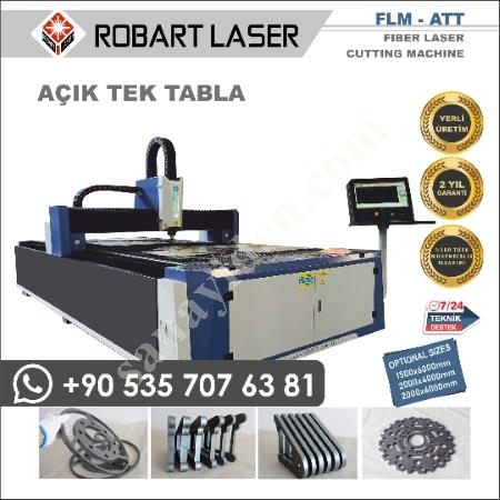 FİBER LAZER METAL KESİM  DEĞİŞEN TABLA KAPALI KABİN  ROBART LAZER, Lazer Kesim Makinası