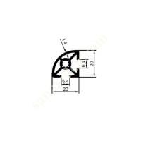 25-5537 / 20X20 RADIUS LÜ SİGMA ÜRÜNLER | SİGMA PROFİLLERİ, Alüminyum