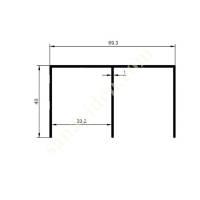 23-5332 / TOP RAIL PRODUCTS | FURNITURE PROFILES, Aliminium