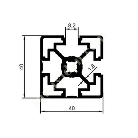 25-5532 / 40X40 RIPPED SIGMA PRODUCTS | SIGMA PROFILES, Aliminium