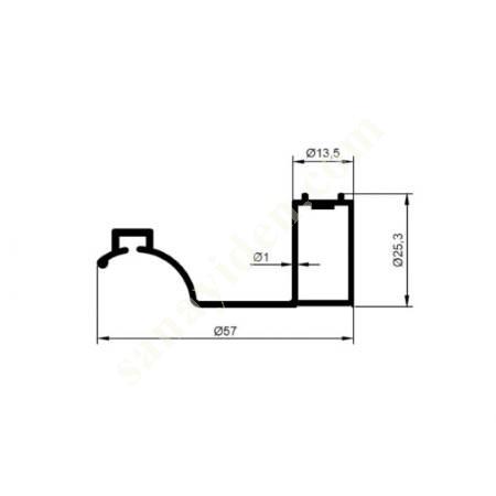 28-5565 / LONG DOOR MATTER PRODUCTS | SHOWER CABIN PROFILES, Aliminium