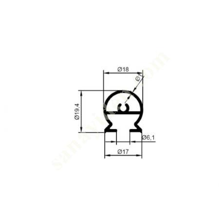 28-5555 / FRONT SEWING PRODUCTS | SHOWER CABIN PROFILES, Aliminium