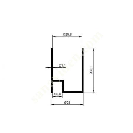 28-5604 / GLASS STRAP PRODUCTS | SHOWER CABIN PROFILES, Aliminium