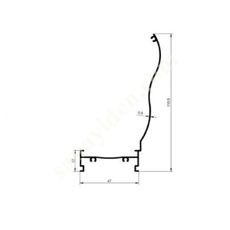 43-5710 / CURTAIN PROFILE PRODUCTS | CURTAIN PROFILES, Aliminium