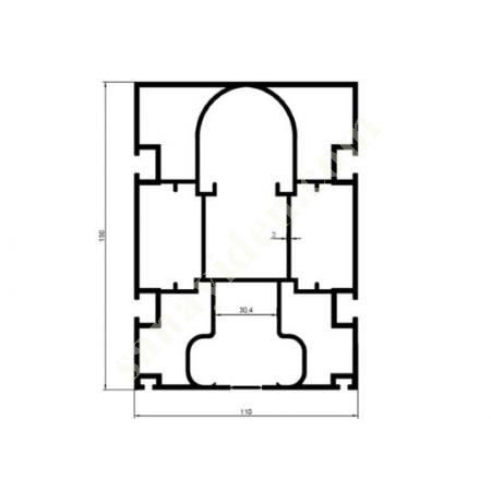 30-6177 / LARGE RAIL PROFILE PRODUCTS | AWNING PROFILES, Aliminium