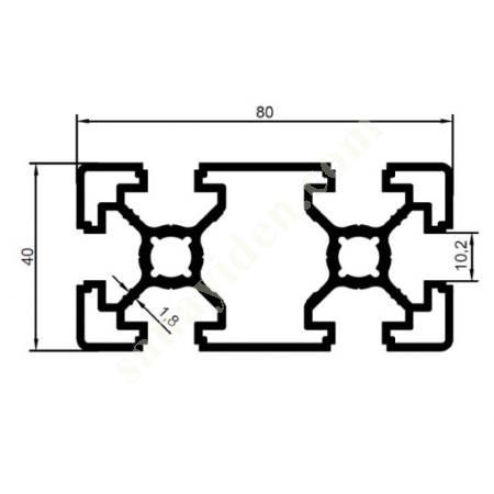 25-5540 / 40X80 LIGHT SİGMA ÜRÜNLER | SİGMA PROFİLLERİ, Alüminyum