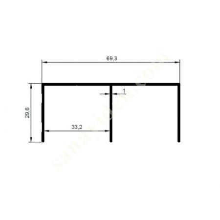 23-5333 / TOP RAIL PRODUCTS | FURNITURE PROFILES, Aliminium