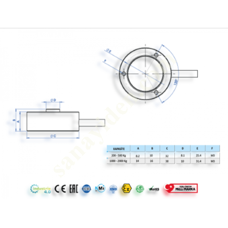 FSM PRESSURE TENSILE LOAD CELL, Weighing Systems And Machines