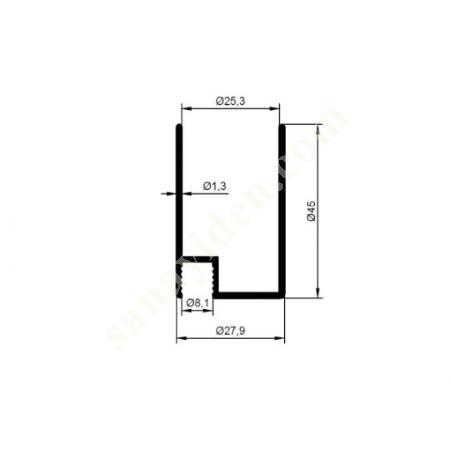 28-5605 / GLASS STRAP PRODUCTS | SHOWER CABIN PROFILES, Aliminium