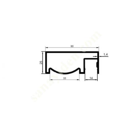 25 X 60 ÖNDEN CAMLI ÜRÜNLER | KÜPEŞTE PROFİLLERİ, Alüminyum