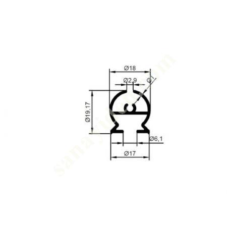 28-5557 / FRONT SEWING PRODUCTS | SHOWER CABIN PROFILES, Aliminium