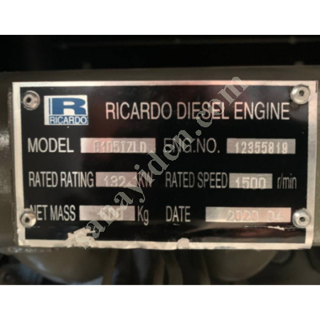 RICARDO 150 KVA DIESEL GENERATOR, Generator