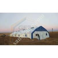 TENT 8X30 DOUBLE FLOOR YELLOW GALVANIZED ANIMAL TENT,