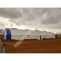 TENT 8X30 DOUBLE FLOOR YELLOW GALVANIZED ANIMAL TENT, Livestock Machinery