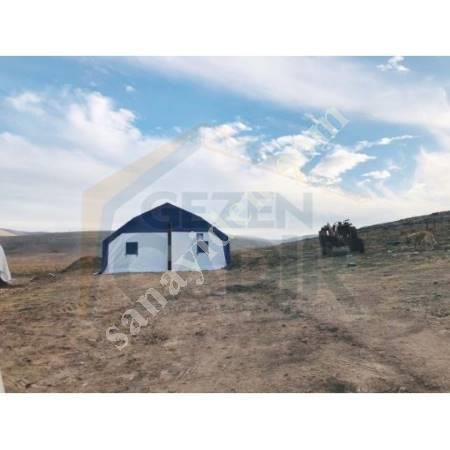 TENT 8X30 DOUBLE FLOOR YELLOW GALVANIZED ANIMAL TENT, Livestock Machinery