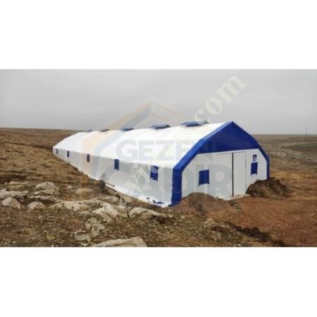 TENT 8X30 DOUBLE FLOOR YELLOW GALVANIZED ANIMAL TENT, Livestock Machinery