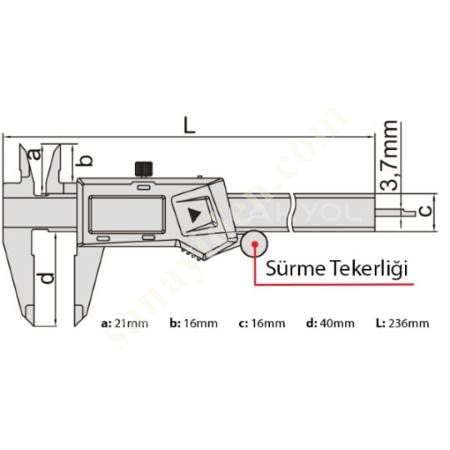 İNSİZE 1108-150 DİJİTAL KUMPAS (STANDART) 150 MM, Diğer Test Ölçü Aletleri