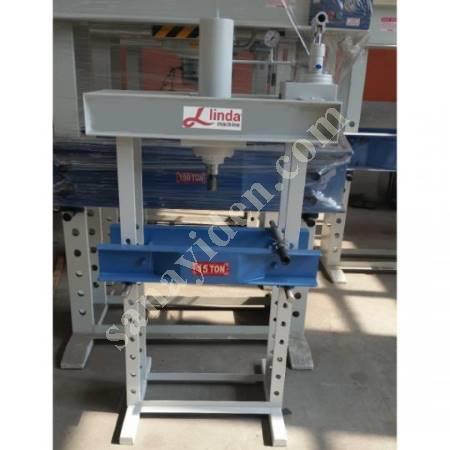 LİNDA MACHİNE, 15 TON KOLLU HİDROLİK ATÖLYE PRESİ, Atölye Tipi Pres