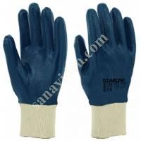 E-206-B NITRILE GLOVES BLUE (6033-196), Work Gloves