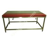 POLYEMITE STAINLESS MEAT CUTTING PREPARATION TABLE,