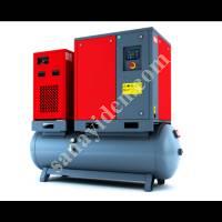 SCREW COMPRESSORS ON TANK,