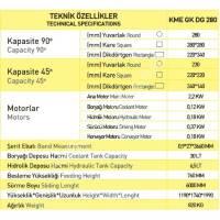 KME DG GK 280 TAM OTOMATİK ELEKTRONİK AÇILI KESMAK ŞERİT TESTERE, Kesim Ve İşleme Makineleri