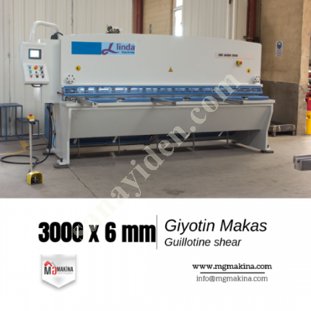 3000 X 6MM GUİLLOTİNE SHEAR - GİYOTİN MAKAS, Giyotin Makas