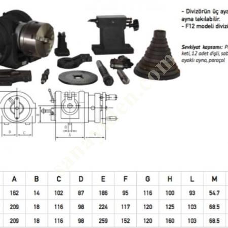 F12160 UNİVERSAL KUYRUKLU DİVİZÖR, Divizör