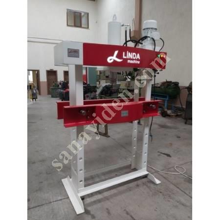 LINDA MACHİNE HYDRAULIC WORKSHOP PRESS WITH 60 TON ARM MOTOR, Workshop Type Press