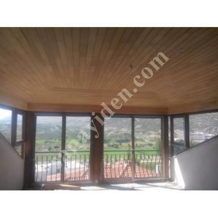 WOODEN ROOF AND COLORED PVC SLIDING JOINERY WORKS, Forest Products- Shelf-Furniture