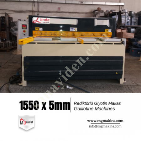 1550 X 5MM REDİKTÖRLÜ GİYOTİN MAKAS - GUİLLOTİNE MACHİNES, Giyotin Makas